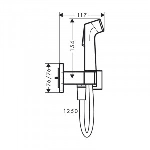 Set dus igienic Bidette, 1 jet, EcoSmart+, bronz periat 29233140, Hansgrohe - Img 2
