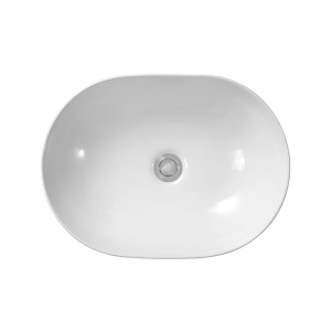 Set lavoar pe blat Eternity, alb, oval, 50 x 37 x 13.5 cm, cu baterie lavoar inalta Slimmer, gold periat, H 32.2 cm - Img 6