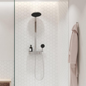 Sistem de dus Hansgrohe Pulsify S 260 2jet , cu baterie termostatata ShowerTablet Select 400, crom HAN24240000 - Img 2