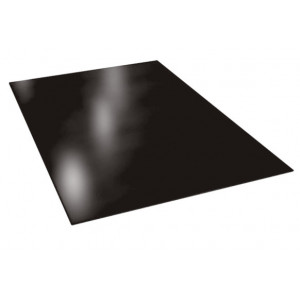 Tabla plana din otel, zincata, negru RAL 9005 lucios 0.45mm