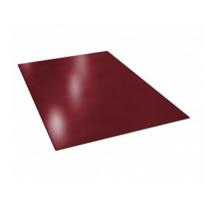 Tabla plana din otel, zincata, visiniu inchis RAL 3005 lucios 0.45mm