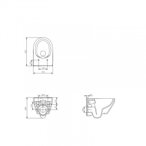 Vas WC suspendat cu capac Soft Close și Easy Off, 52 x 35,5 x 38 cm, Crea S701-212, Cersanit - Img 2