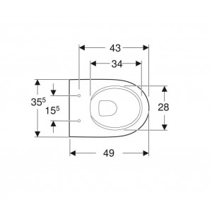 WC suspendat rimfree Geberit Selnova 49x36cm GEC500.377.01.2 - Img 3