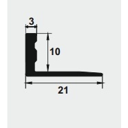 Bagheta dreapta bathstone pentru muchii din eloxalum ESA 414 2.5ML/BUC - Img 2