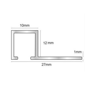 Bagheta patrata din aluminiu 12mm cupru periat TDP120.96 lungime 2.5m - Img 3