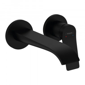 Baterie lavoar incastrata Vivenis cu pipa 19.2 cm negru mat fara corp ingropat 75050670 Hansgrohe - Img 1