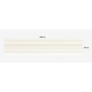Brau ROYAL PLACE WHITE 2 6.2x29.8cm, interior, baie-bucatarie, rectificat, alb lucios, Tubadzin - Img 2