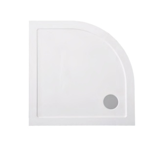 Cadita dus din compozit, semirotunda, SMC STONE, alba, 80 × 80 cm, Slim 2,6 cm – Anahita - Img 2