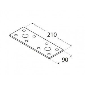 Conector lemn plat 210 mm - Img 2