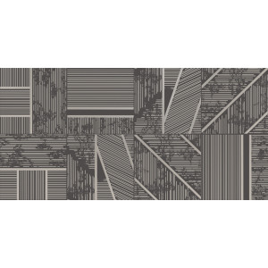 Decor DUO GRAPHITE A 29.8x59.8cm, interior, baie-bucatarie, rectificat, argintiu-gri inchis mat, Tubadzin