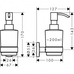 Dozator LOGIS UNIVERSAL cu suport 41714000 - Img 2