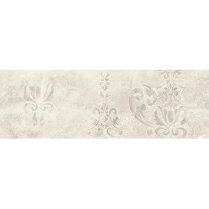 Faianta décor SILENCE SILVER CARPET DEKOR, baie/bucatarie, interior, gri deschis lucios 25x75cm