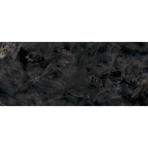Gresie AQUAMARINE BLACK POL 59.8x119.8cm, interior-exterior, tip onyx, rectificat, negru, Tubadzin