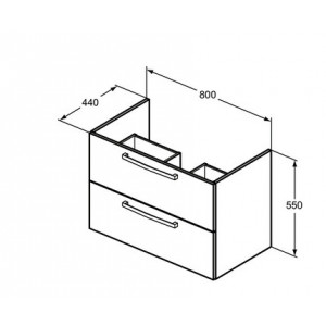 Mobilier TEMPO suspendat 2 sertare soft-close - Img 6