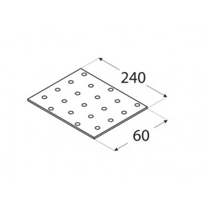 Placa perforata 240 x 60 x 2 mm - Img 2