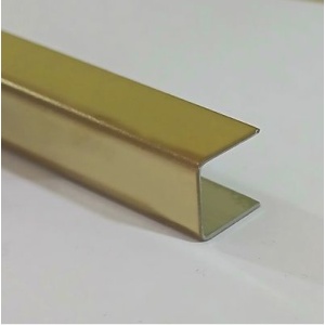 Profil U inox auriu oglinda decorativ UPI 100.137 2.44ML/BUC