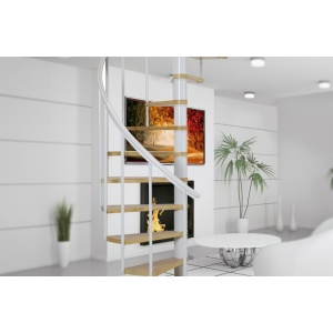 Scara de interior in spirala alba 140 cm Calgary Dolle