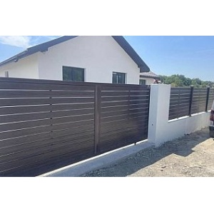 Sipca gard WPC 3D maro inchis lucios dimensiune 110x2000mm grosime 20mm - Img 3