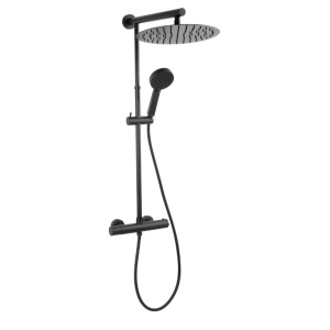 Sistem de dus cu baterie termostatata negru TREVI NP75-TRV7U-BL - Img 1