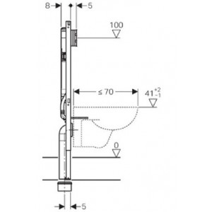 Sistem de instalare SLIM DUOFIX SIGMA adancime 8cm pentru vas wc suspendat Geberit - Img 4