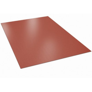 Tabla plana din otel, zincata, rosu caramiziu RAL 8004 lucios 0.45mm