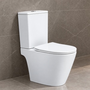 Vas WC stativ Beauty Anahita, alb, Tornado, evacuare orizontala, 63 x 38,5 x 81,5 cm, rezervor si capac WC soft close incluse - Img 3