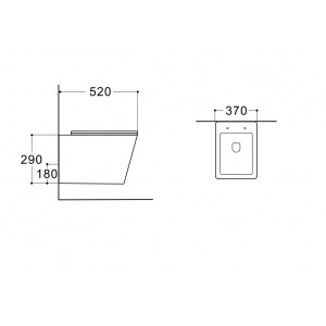 Vas WC suspendat rimless cu capac soft close, Recall, Anahita - Img 2