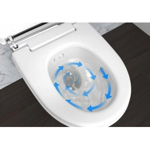 WC suspendat cu capac inchidere lenta si bideu electric Geberit AquaClean Mera Comfort - Img 4