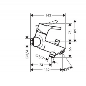 Baterie cada/dus TALIS S 72400000 Hansgrohe - Img 4