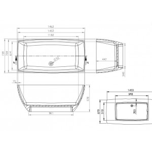 Cada freestanding GEMINI EverHard fara preaplin ventil click-clack crom CEN146.073.044.1-7.0.3.0.0 Vayer - Img 4