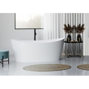 Cada freestanding ovala din compozit, POROS fara preaplin ventil click-clack inclus MRM601143161003 Cast Marble