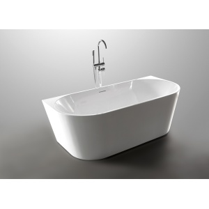 Cada freestanding semi-ovala, acril, alba, 170 x 80 x 58 cm, Beauty, Eweca