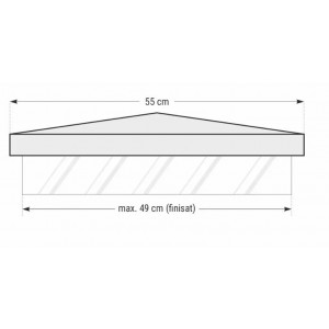 Capac stalp gard Roma smoke 55x55x8 cm - Img 2