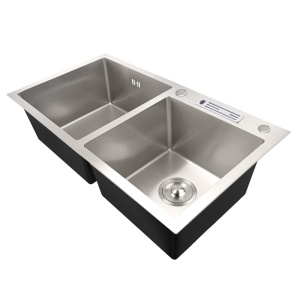 Chiuveta bucatarie satin cu doua cuve