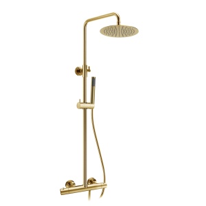 Coloana dus termostatata Slimmer Himark, doua functii, brushed gold