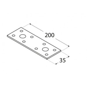 Conector lemn plat 200 mm - Img 2