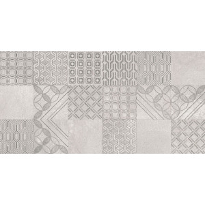 Faianta HARMONY GRYS PATCHWORK baie, interior, gri mat 30x60cm Paradyz - Img 1