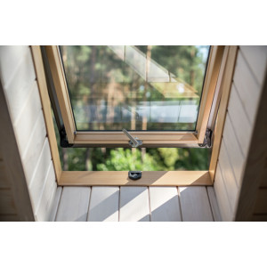 Fereastra de mansarda PVC/Lemn cu 3 sticle si deschidere in treimea superioara R79 THERMO WD - Img 1