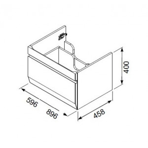 Mobilier HORYZONT un sertar soft-close Oristo - Img 6
