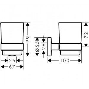 Pahar LOGIS UNIVERSAL cu suport 41718000 - Img 2