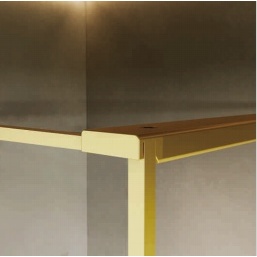 Paravan dus Recall, sticla transparenta 8 mm, profil perimetral gold periat, 120 x 200 cm, Anahita - Img 2
