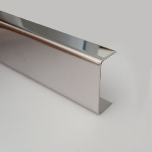 Profil U inox oglinda decorativ UPI 100.136 2.44ML/BUC