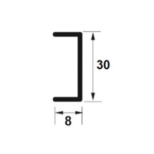 Profil U inox oglinda decorativ UPI 300.136 2.44ML/BUC - Img 2