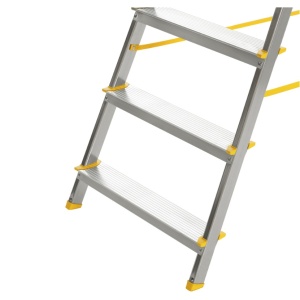 Scara aluminiu 1x4 trepte late cu urcare pe o parte 914 Alverosal - Img 5