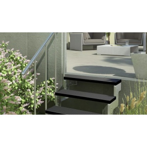 Scara de exterior cu 5 trepte antracit si balustrada Standard Gardentop Trimax Dolle - Img 2