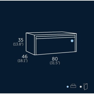 Set mobilier cu blat Lambda si lavoar pe blat Eternity negru mat - Img 4