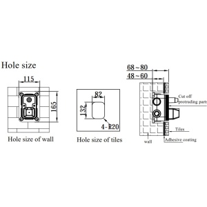 Sistem dus ingropat Slimmer Himark, 2 functii, gold periat - Img 2