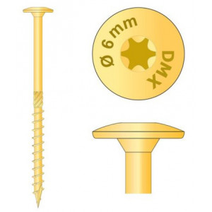 Surub lemn pentru constructii cu cap plat Ø 6mm - Img 3