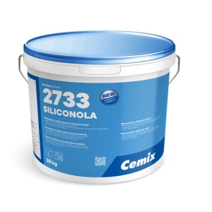 Tencuială decorativă siliconică aspect bob cu bob 1.5mm 25kg/gal Cemix 2733 SiliconOLA K1,5