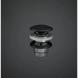 Ventil cu click-clack pentru lavoar NEGRU MAT FEELING - Img 1
